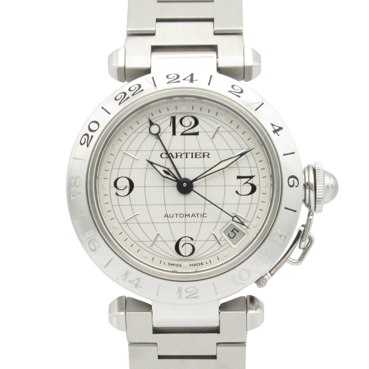 Pre-Owned Cartier Pasha C Meridian Watch, Stainless Steel, Boys', Silver, W31078M7