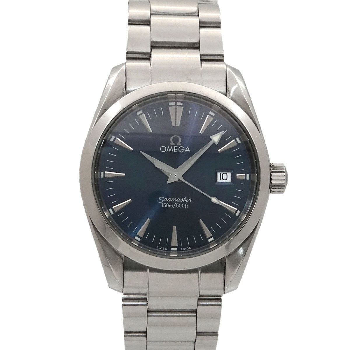 Pre-Owned OMEGA Seamaster Aqua Terra 2518 80 Men's Watch with Date, Blue Quartz Movement