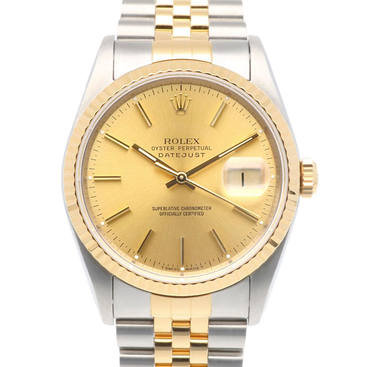 Pre-Owned Rolex Datejust Oyster Perpetual Watch, Stainless Steel, 16233, Automatic, Men's, ROLEX E-Serial, 1990-1991 Model, Manufacturer Overhauled