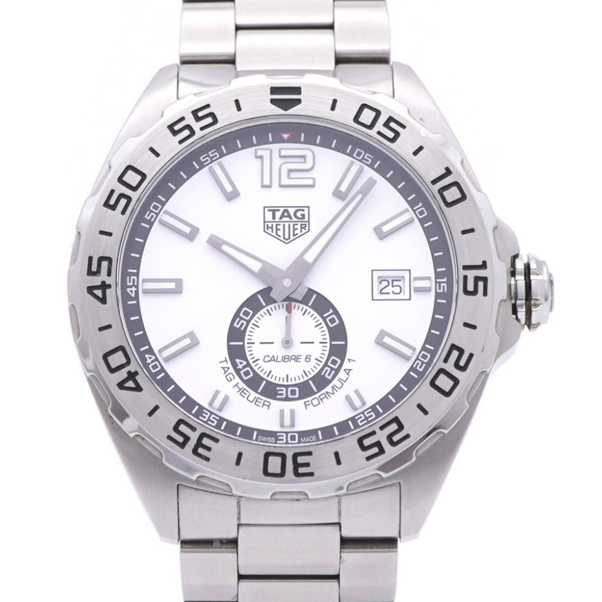 Pre-Owned TAG Heuer Formula 1 Calibre 6 WAZ2013.BA0842 Automatic Watch Stainless Steel White Dial 0970TAG HEUER Men's