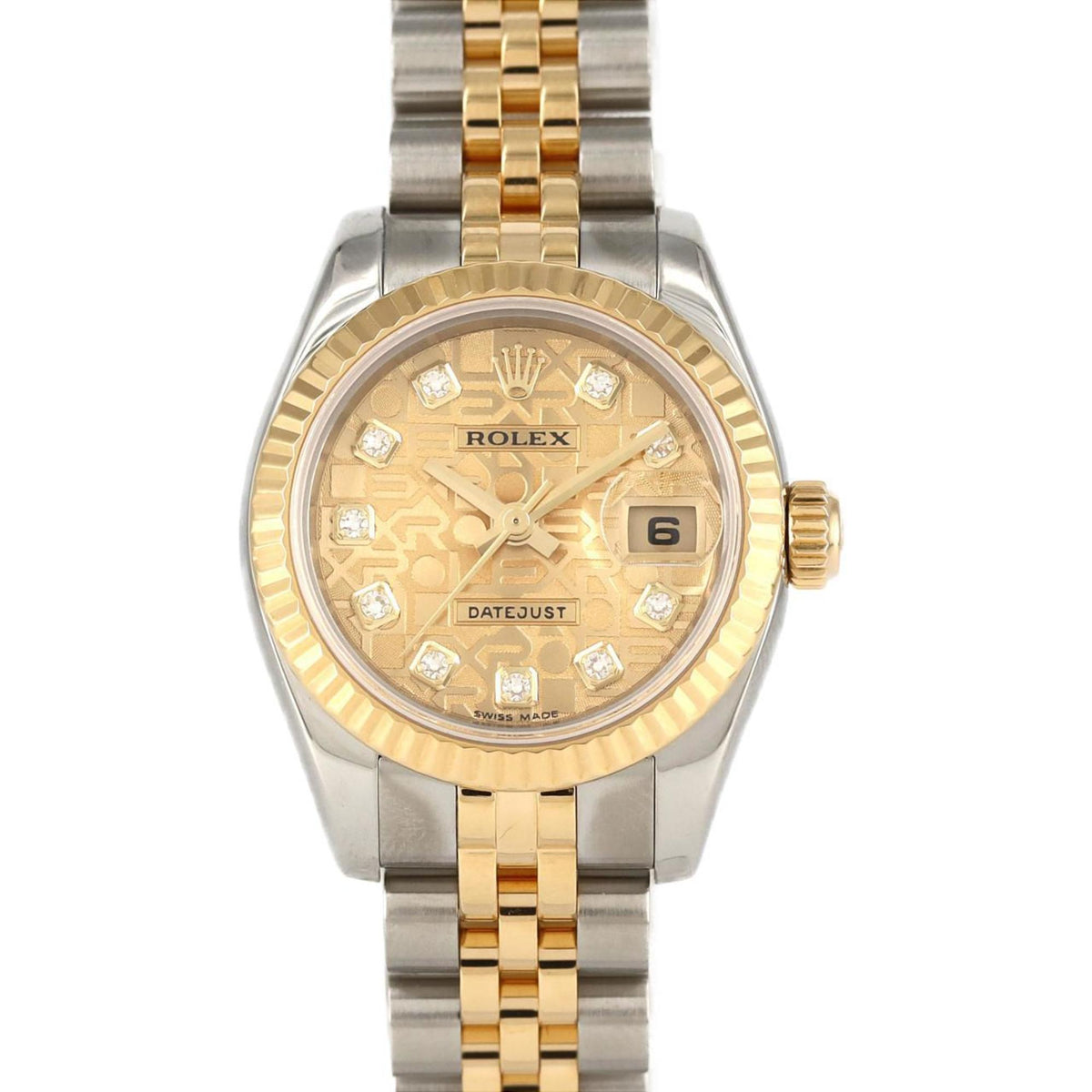 Pre-Owned Rolex Datejust 179173G SSxYG Automatic Watch, D Serial