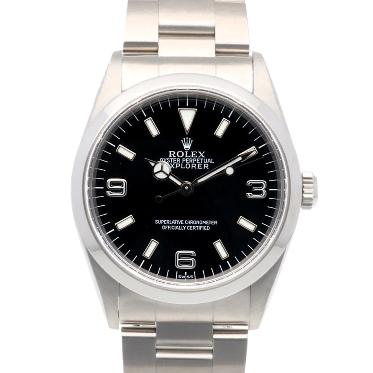 Pre-Owned Rolex Explorer Oyster Perpetual Watch, Stainless Steel, 14270, Automatic Winding, Overhauled, Polished, A-serial, Men's ROLEX