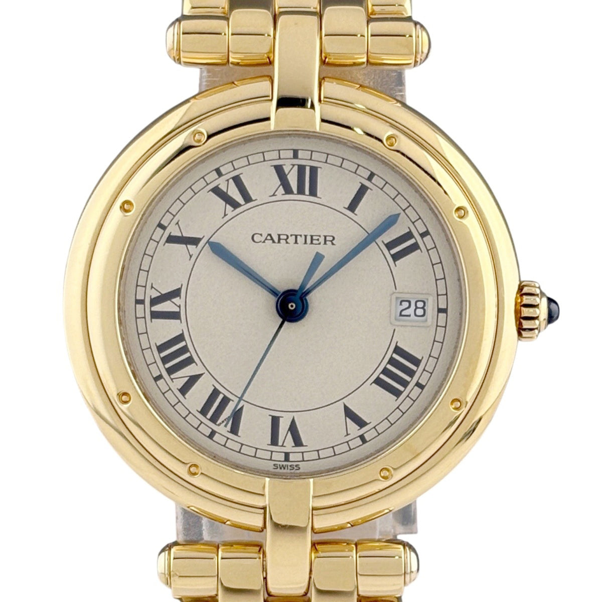 Pre-Owned Cartier Panth?re Vend?me LM 83784647 Watch, Yellow Gold Quartz, Ivory, Men's