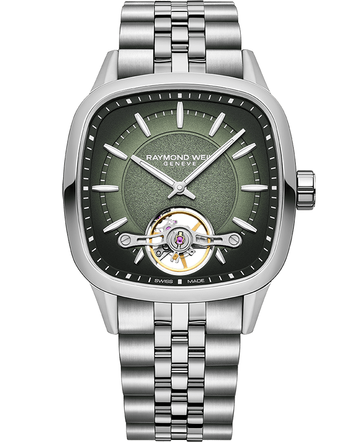 Freelancer Square Open Heart Automatic Green Men’s watch - 2790-ST-52051