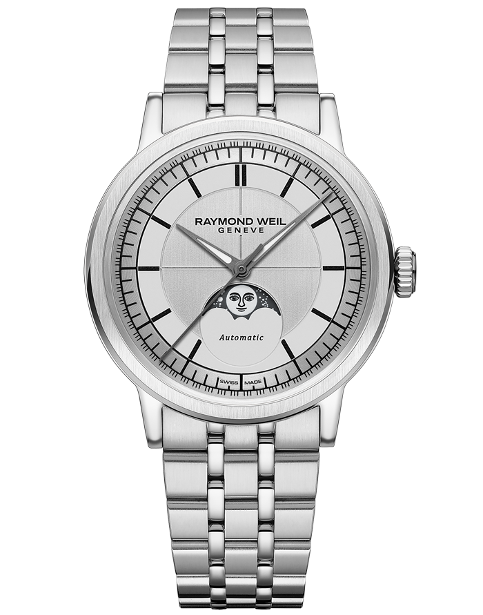 Millésime Moon Phase Silver 39.5mm Men’s watch - 2945-ST-65001