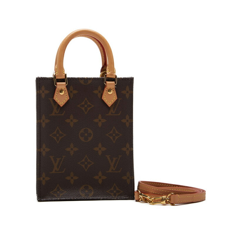 Pre-Owned Vuitton Mini Handbag, Monogram, 2WAY, PVC Leather, Brown, Gold-Tone Hardware, Pre-Owned
