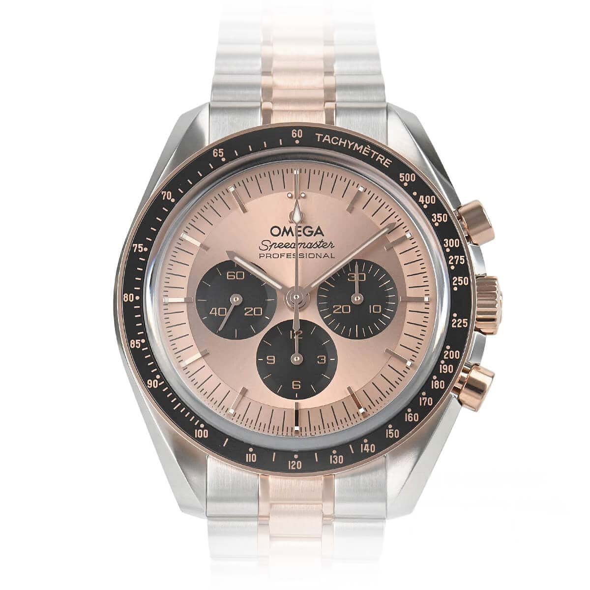 Speedmaster Moonwatch 42.00 mm Pink Dial in Stainless Steel - 310.20.42.50.99.001