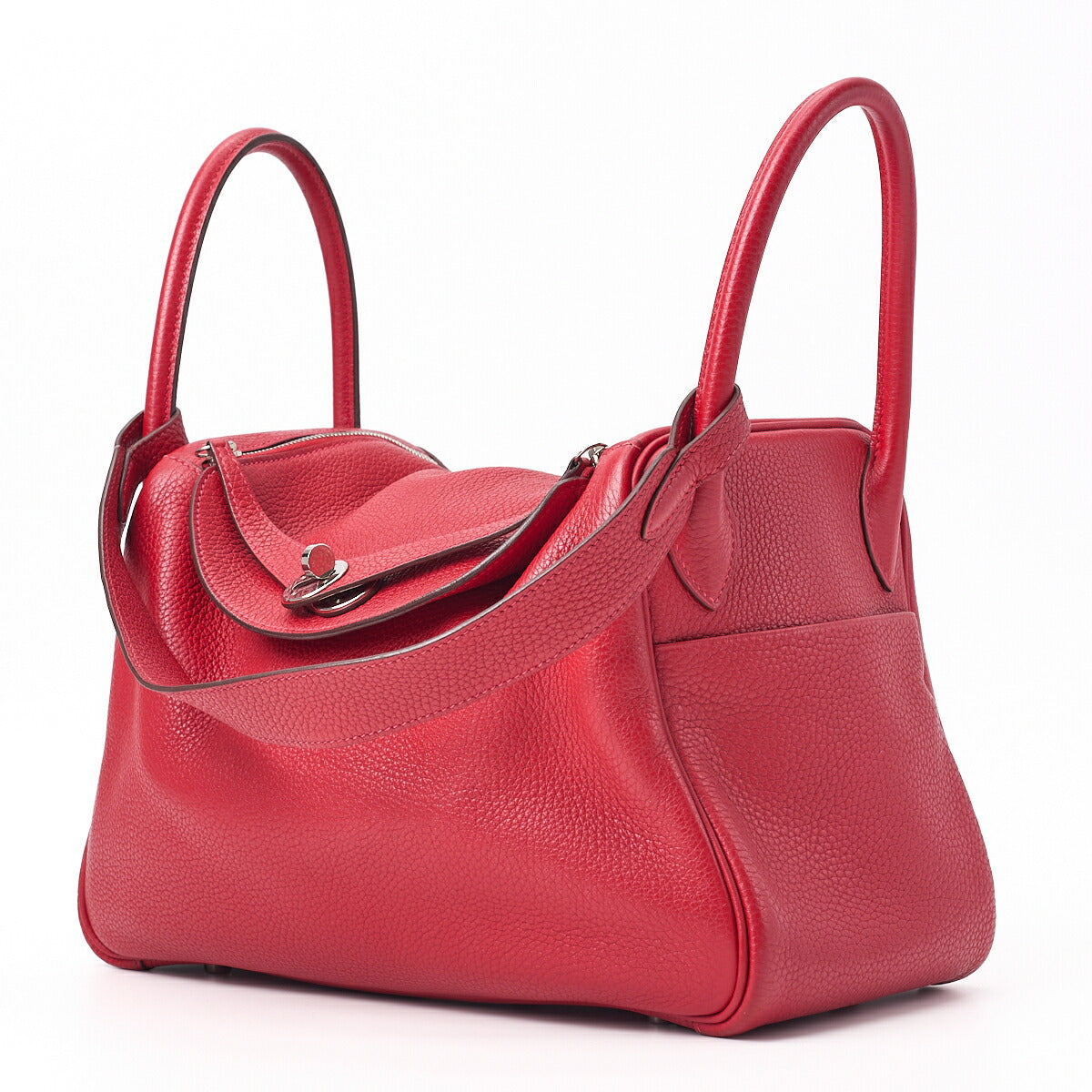 Pre-Owned Lindy 30 2WAY Shoulder Bag Tryon Clemence Rouge Casaque Silver-Tone Hardware Pre-Owned