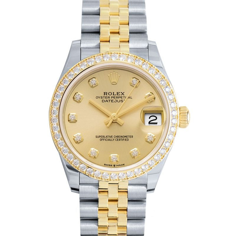 Datejust 31 mm Champagne Dial in Stainless Steel, Yellow Gold 278383RBR-0026