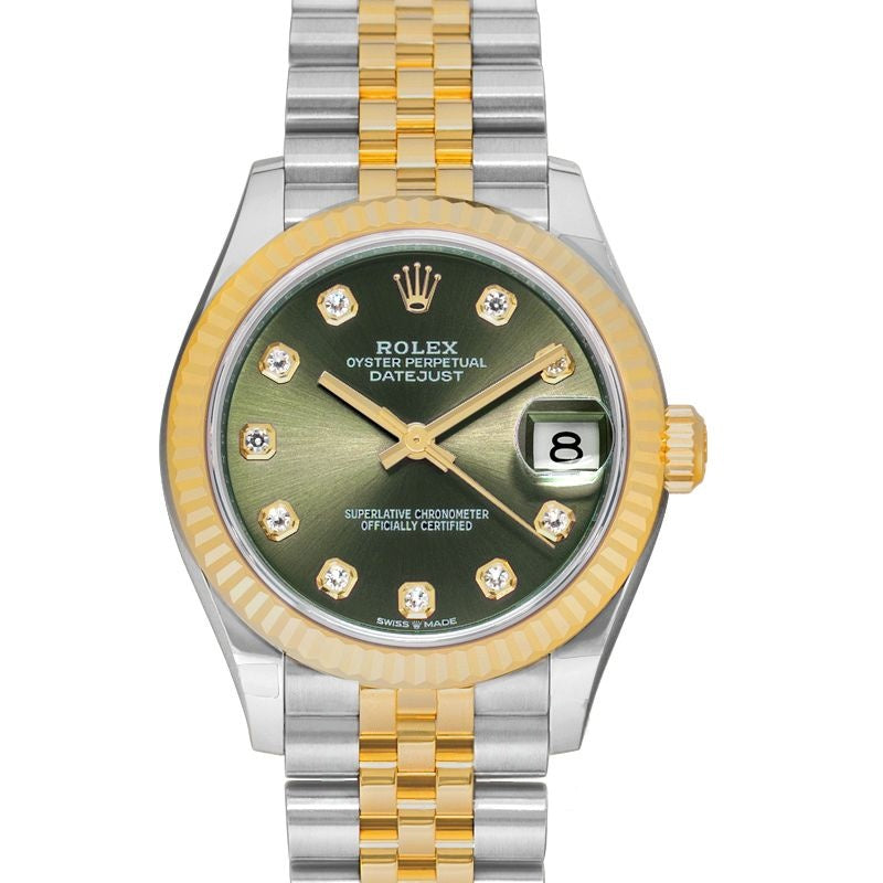 Datejust 31 mm Green Dial in Stainless Steel, Yellow Gold 278273-0030