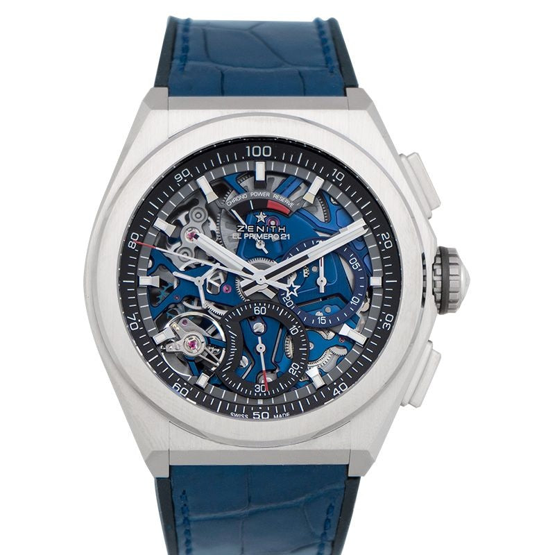 Montre Defy 44 mm en titane avec cadran bleu 95.9002.9004/78.R584