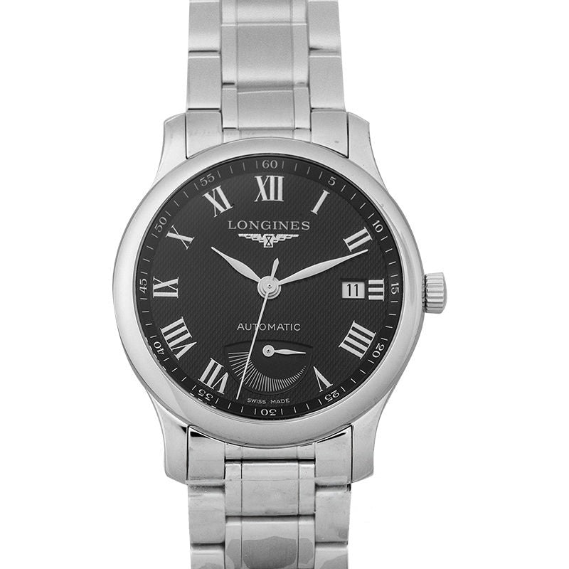 Montre Longines Master Collection - Cadran noir « grain d'orge » de 38,50 mm en acier inoxydable L27084516