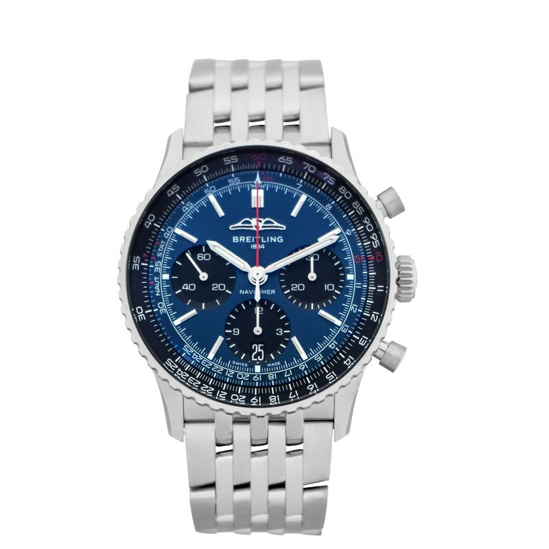 Navitimer 41 mm Blue Dial in Stainless Steel AB0139241C1A1