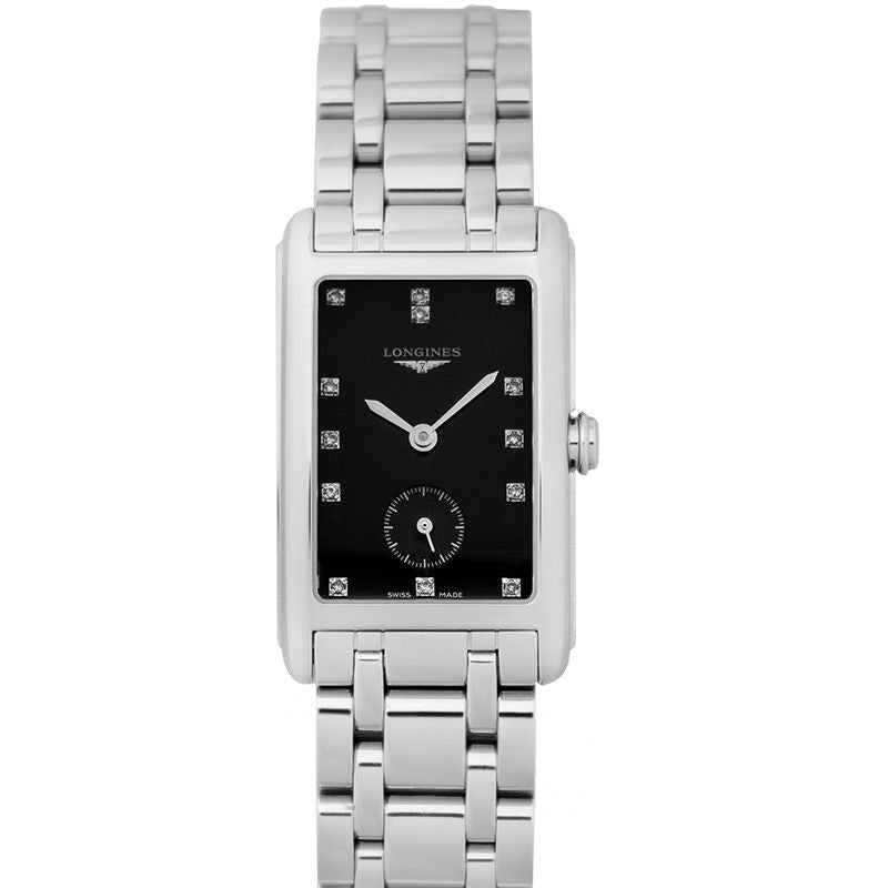 DolceVita 23.30 Black lacquered polished Dial in Stainless Steel L55124576