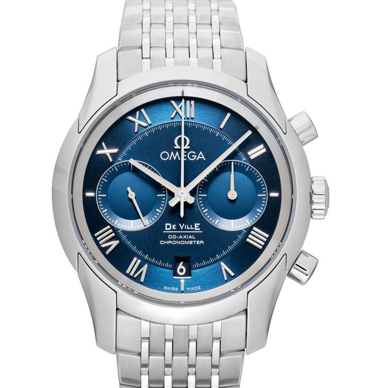 Montre De Ville 42 mm en acier inoxydable avec cadran bleu 431.10.42.51.03.001