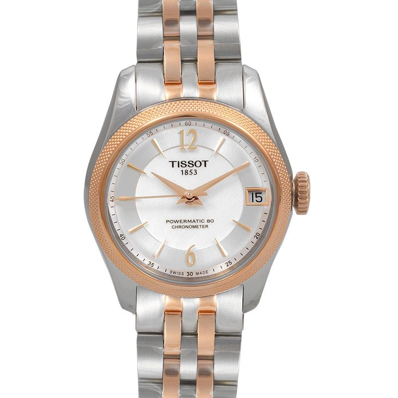 T-Classic 30.6 mm White Mother of Pearl Dial in Stainless Steel T108.208.22.117.01