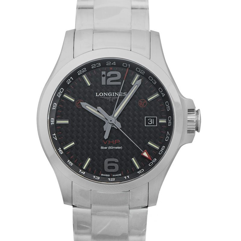 Longines Conquest ? 43.00?mm Black carbon Dial in Stainless Steel L37284666