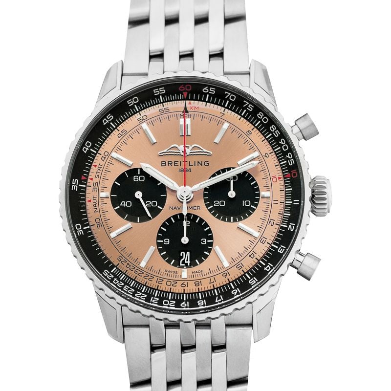 Navitimer 43 mm Brown Dial in Stainless Steel AB0138241K1A1