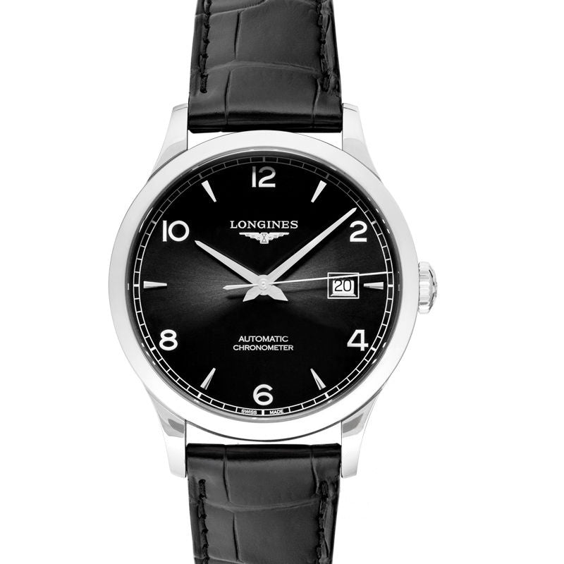 Record 40mm Black Dial in Stainless Steel L28214562