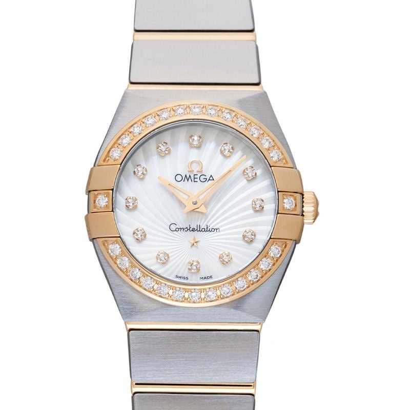Constellation 24 mm Mother of pearl Dial in Stainless Steel, 18kt Yellow Gold 123.25.24.60.55.004