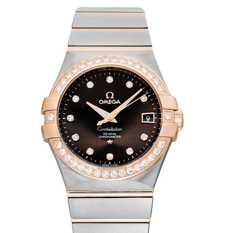 Constellation 35 mm Brown Dial in Stainless Steel, 18kt Rose Gold 123.25.35.20.63.001