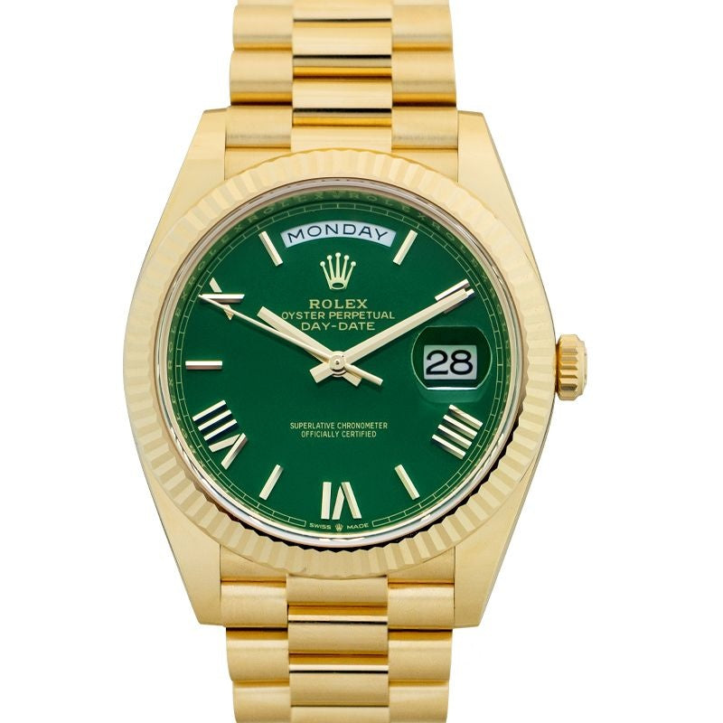 Day Date 40 mm Green Dial in 18k Yellow Gold 228238-0061