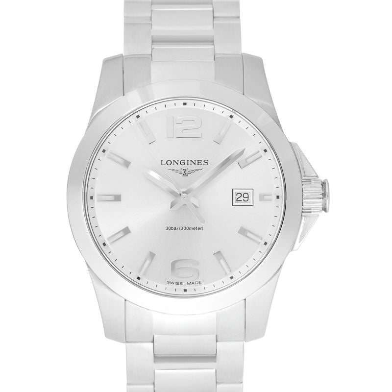 Longines Conquest 41 mm Silver Dial in Stainless Steel L37594766