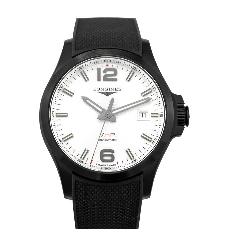 Longines Conquest ? 43.00?mm Silver carved Dial in Black PVD coating L37262769