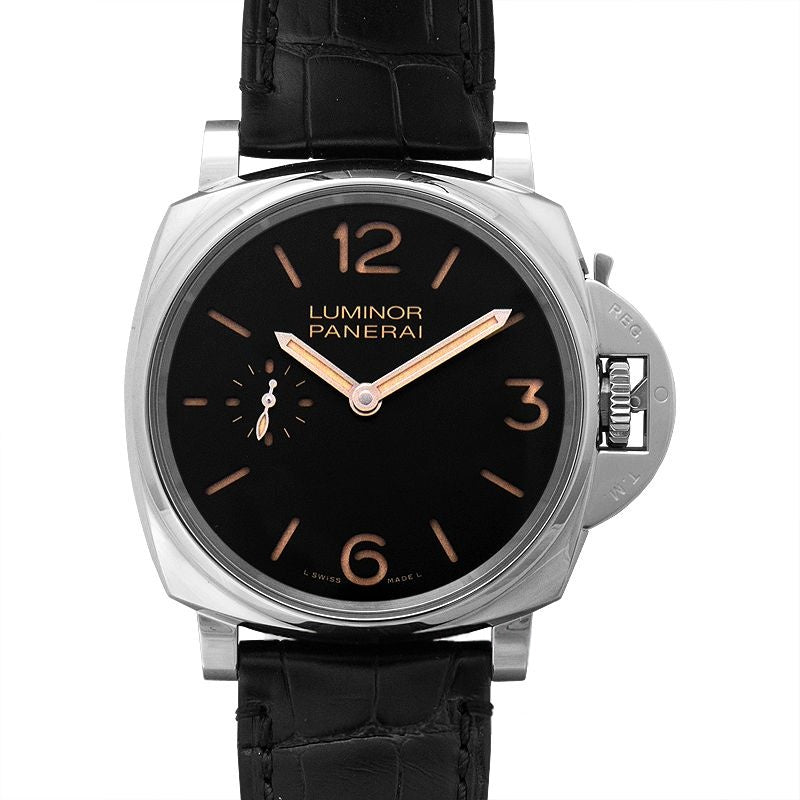 Luminor Due 42 mm Black Dial in Stainless Steel PAM00676