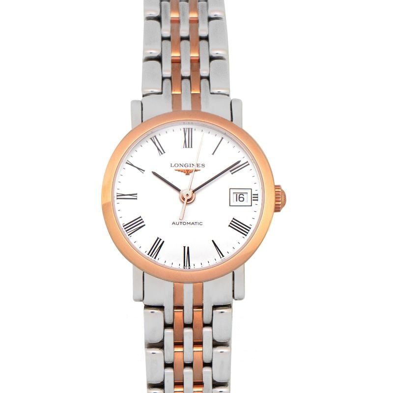 Montre Longines Elegant Collection 25,5 mm, cadran blanc en acier inoxydable L43095117