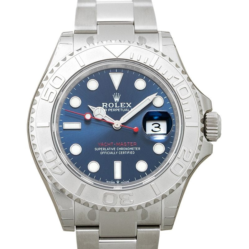 Yacht Master 40 mm Blue Dial in Stainless Steel, Platinum 126622 blue