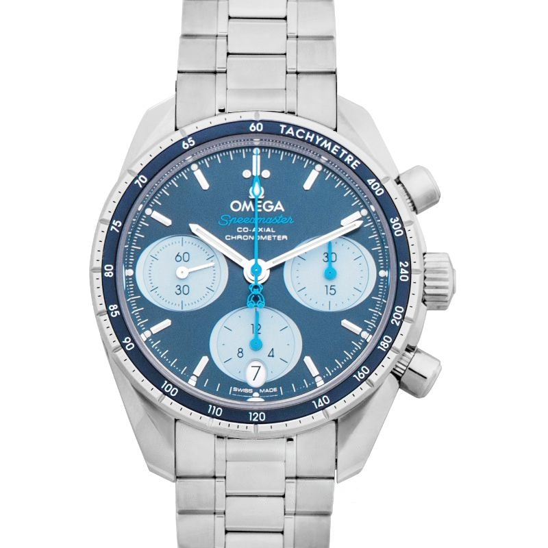 Speedmaster 38 mm Blue Dial in Stainless Steel 324.30.38.50.03.002