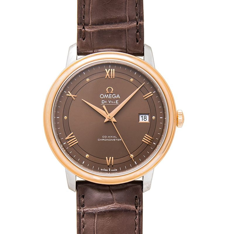 De Ville 39.5mm Sun-Brushed Chestnut Dial in Stainless Steel 424.23.40.20.13.001