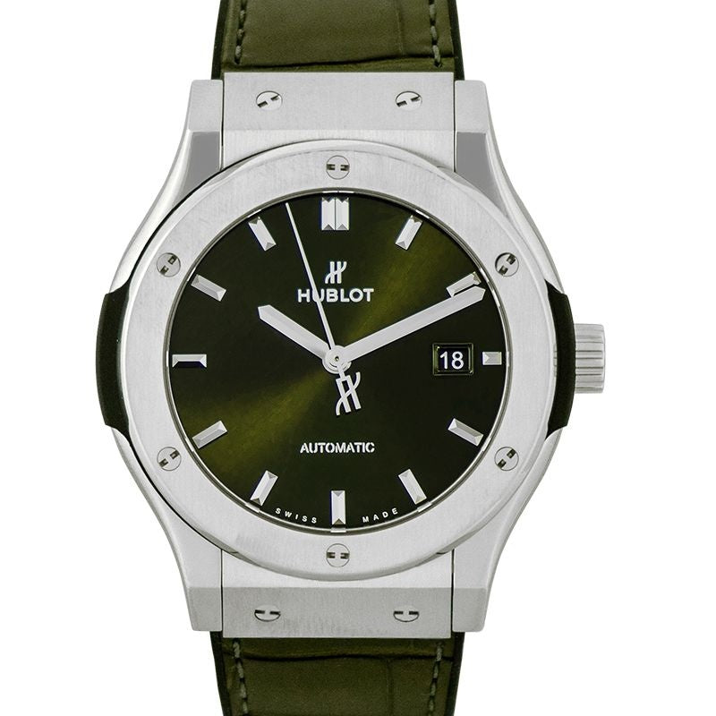 Classic Fusion 42mm Green Dial in Titanium 542.NX.8970.LR