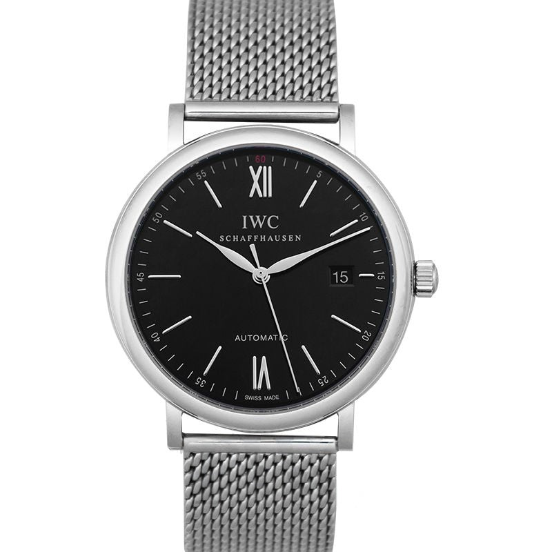 Portofino 40mm Black Dial in Stainless Steel IW356506