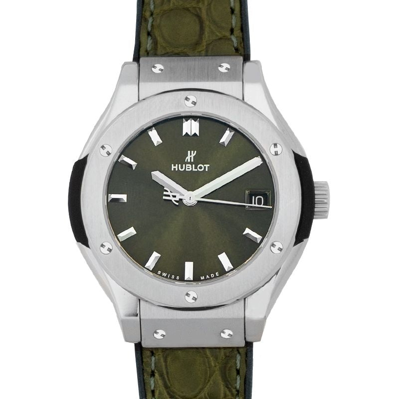 Classic Fusion 33mm Green Dial in Titanium 581.NX.8970.LR