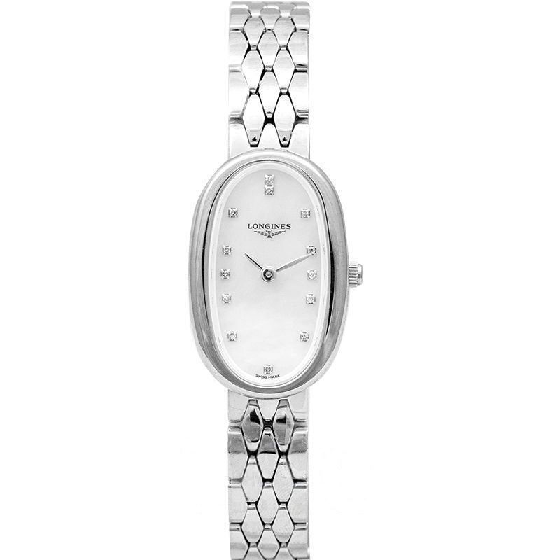 Montre Longines Symphonette 18,9 mm, cadran en nacre blanche, acier inoxydable L23054876