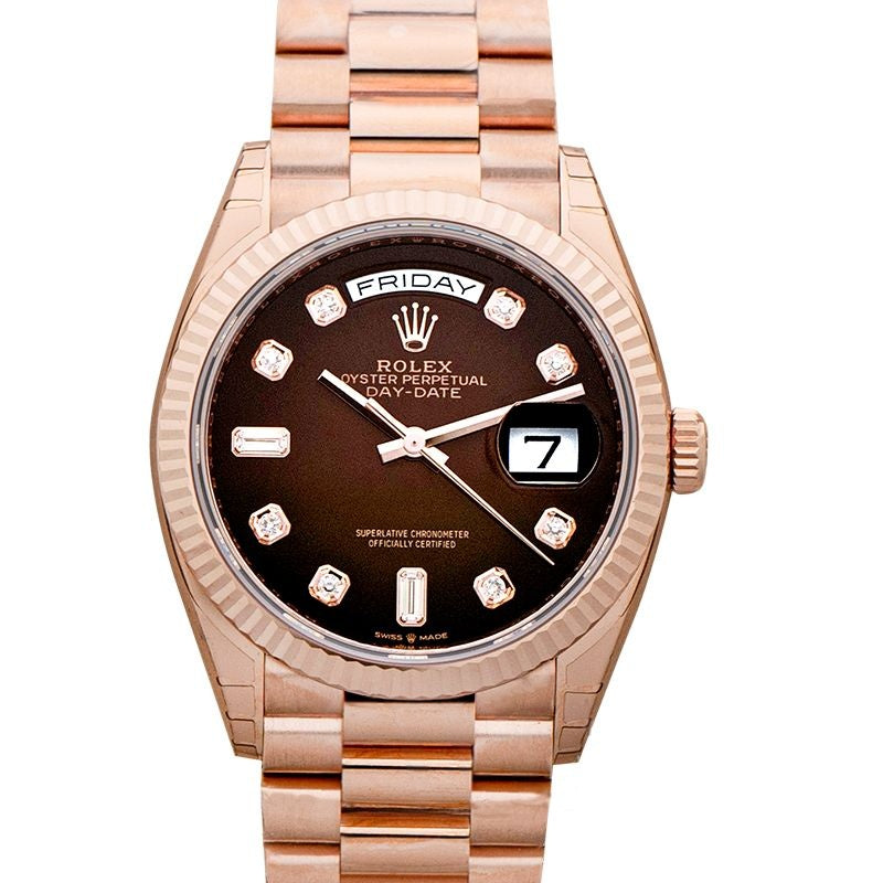 Datejust 36 mm Brown Dial in Everose Gold 128235-0037
