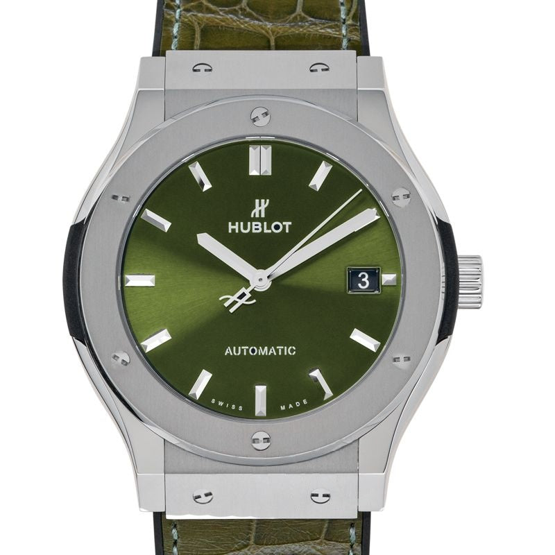 Classic Fusion 45 mm Green Dial in Titanium 511.NX.8970.LR
