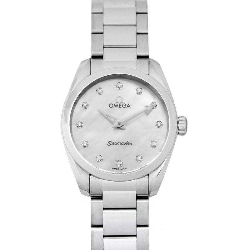 Seamaster 28 mm White Mother of Pearl Dial in Stainless Steel 220.10.28.60.55.001