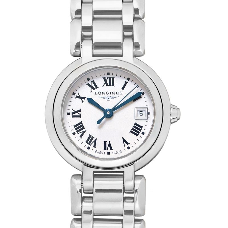 Montre Longines PrimaLuna 26,5 mm, cadran argenté, acier inoxydable L81104716