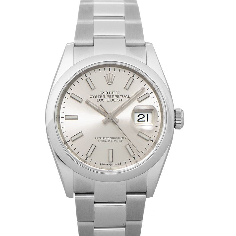 Datejust 36 mm Silver Dial in Stainless Steel 126200-0002