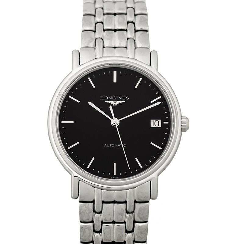 Pr?sence ? 34.50?mm Black matt Dial in Stainless Steel L48214526