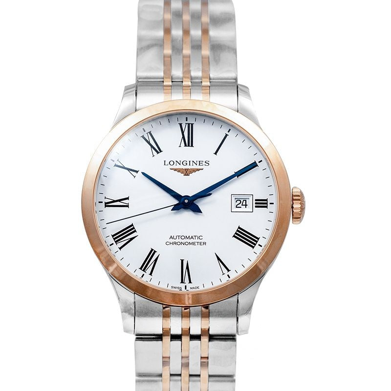 Record 40 mm White Dial in Stainless Steel L28205117