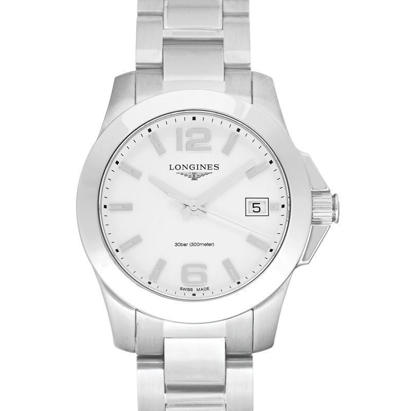 Longines Conquest ? 34.00?mm White matt Dial in Stainless Steel L33774166
