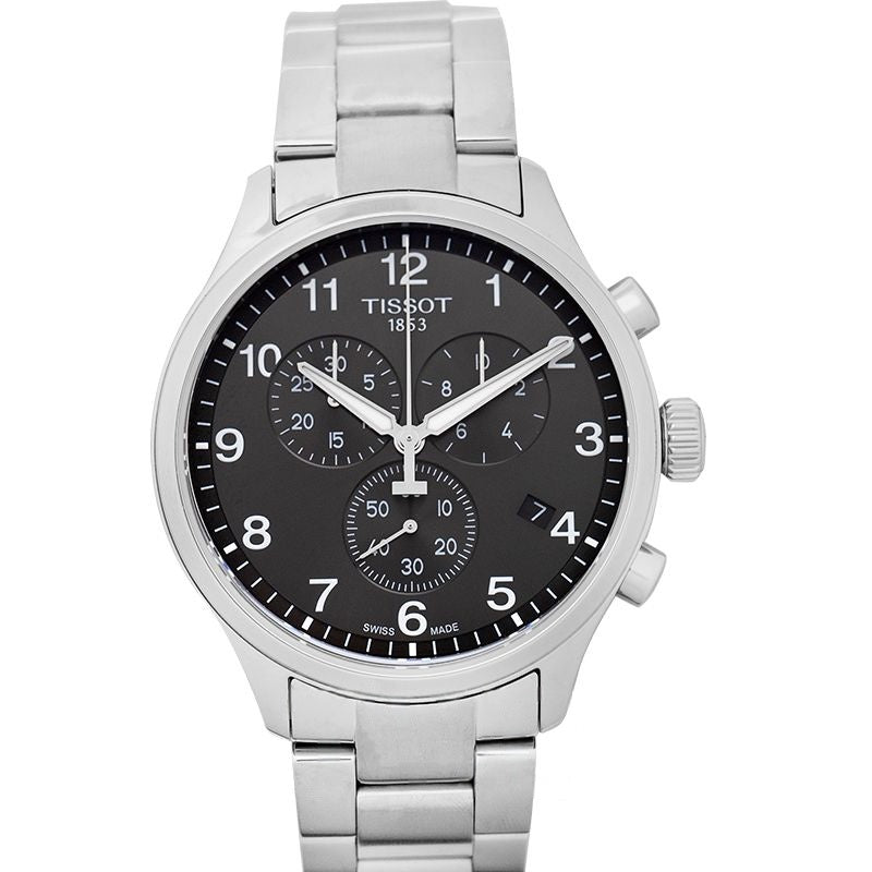 T-Sport 45 mm Black Dial in Stainless Steel T116.617.11.057.01