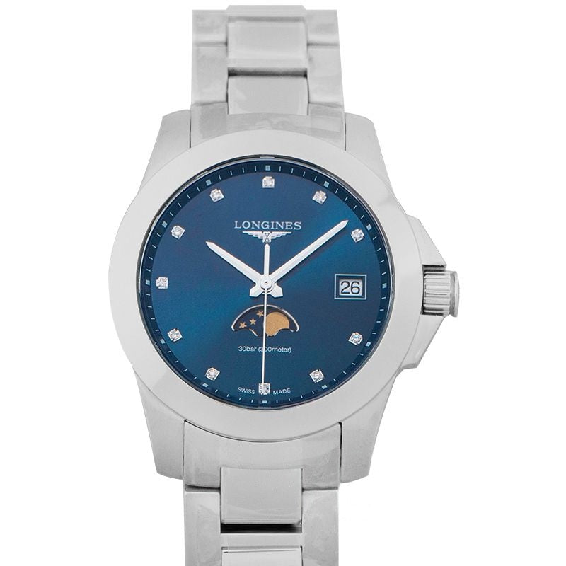 Longines Conquest 34mm Blue Dial in Stainless Steel L33814976