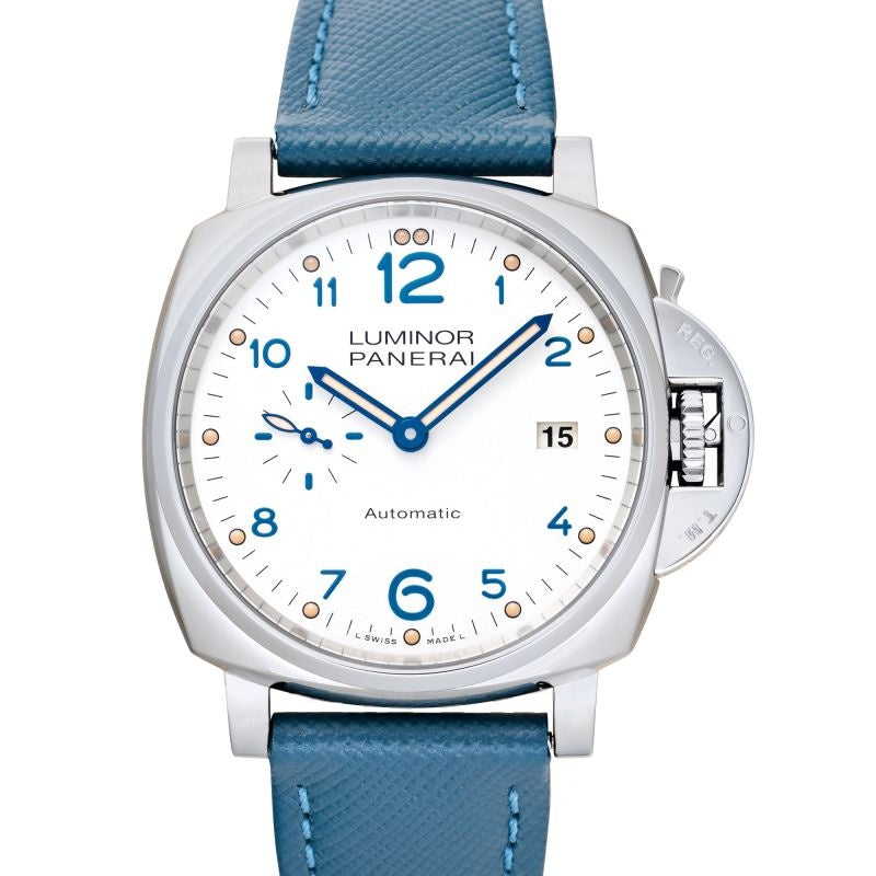 Luminor Due 42 mm White Dial in Stainless Steel PAM00906
