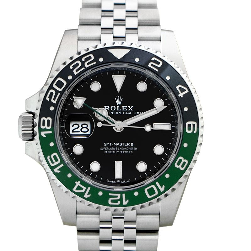 GMT Master II 40 mm Black Dial in Stainless Steel 126720VTNR-0002