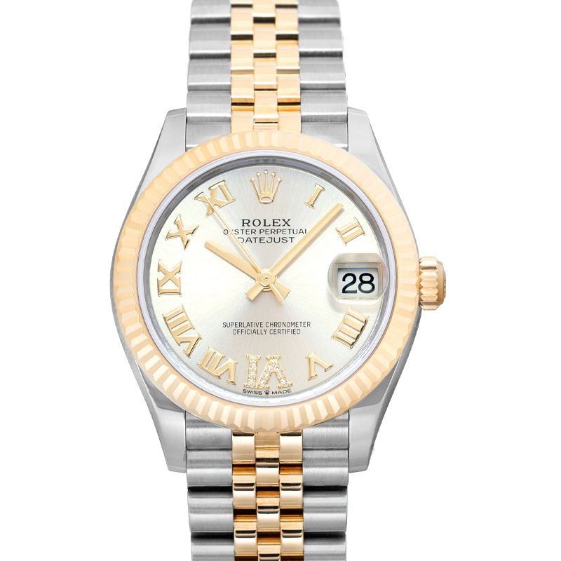 Datejust 31 mm Silver Dial in Stainless Steel, Yellow Gold 278273-0004